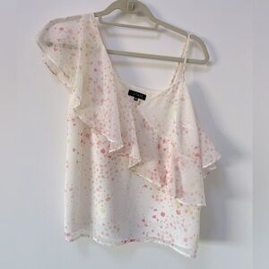 One shoulder ruffled camisole by 1.State